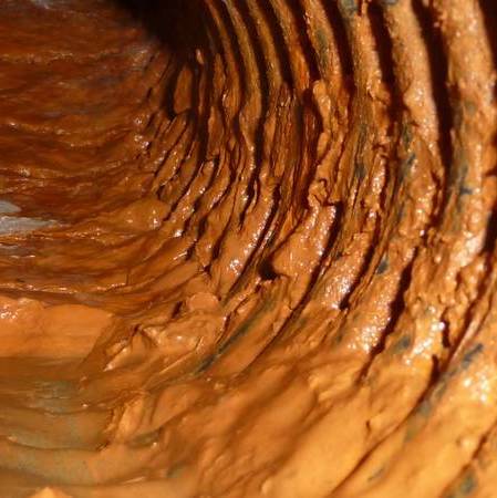 Drainage terrain ocre ferreuse